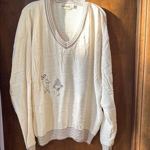 V-Neck Sweater - Cream